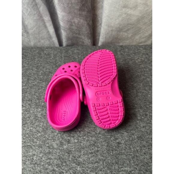 Crocs Kids Baya Clog Electric Pink Size C7 Unisex Lightweight Comfort NWT - Picture 3 of 5